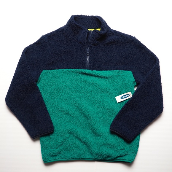 OLD NAVY Boys L 10-12 Sherpa 1/4-Zip Pullover NEW - Picture 1 of 1